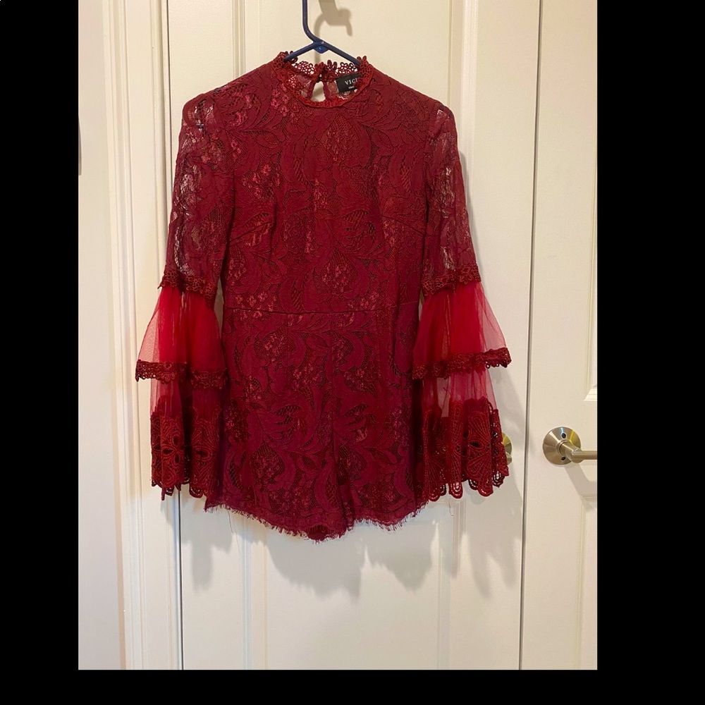 Burgundy Romper